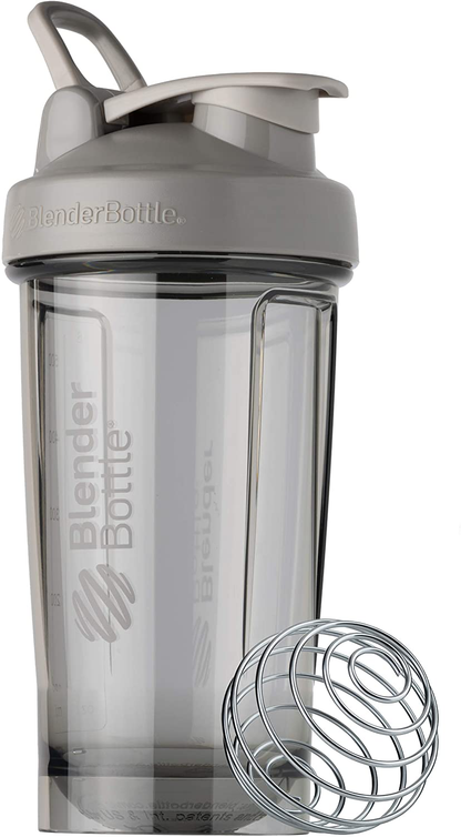 BlenderBottle Shaker Bottle Pro Series Perfect for Protein Shakes and Pre Workout, 24-Ounce, Black