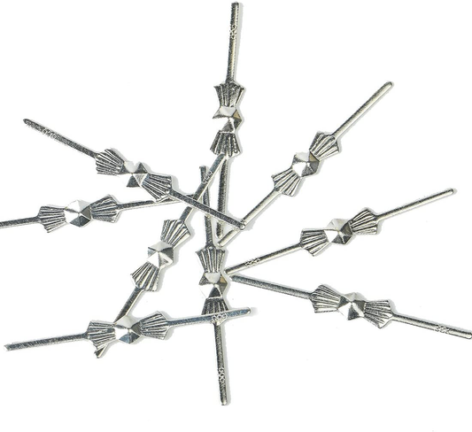 H&D 300pcs Chrome Bow Tie Clips Metal Butterfly Clips for Fastening Crystals, Chandelier Crystals, Lamp,Ceiling Light Crystals (33mm, Silver)