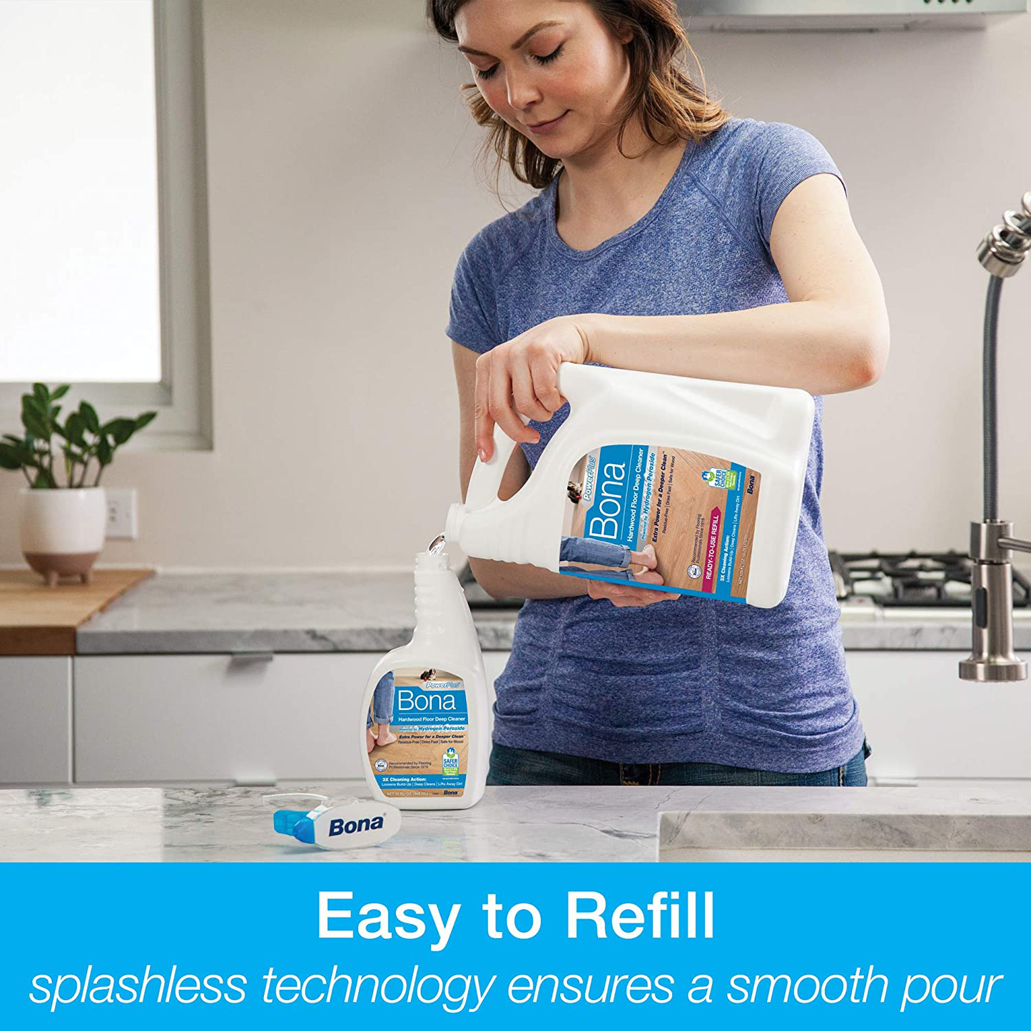 Bona PowerPlus Hardwood Floor Deep Cleaner, Spray - 32 Fl Oz