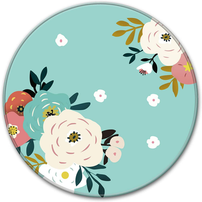 HOPONY Mouse Pad with Stitched Edge, Premium-Textured Mouse Mat with Waterproof Non-Slip Rubber Base, Cute Round Mousepad for Laptop Computer Office Desk Accessories,7.9 x 7.9 inch, Blue Marble