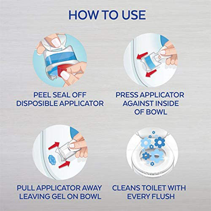 Lysol Automatic Toilet Bowl Cleaner, Click Gel, Mango & Hibiscus, 6 Count