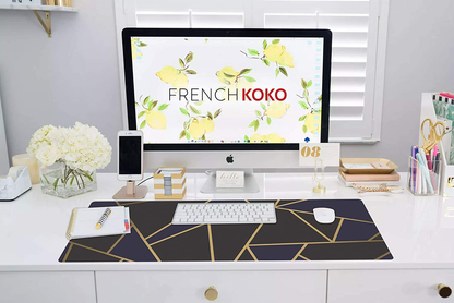 French Koko Large Mouse Pad, Desk Mat, Keyboard Pad, Desktop Home Office School Essentials College Cute Decor Big Extended Laptop Protector Computer Accessories Pretty Mousepad Women Girls XL