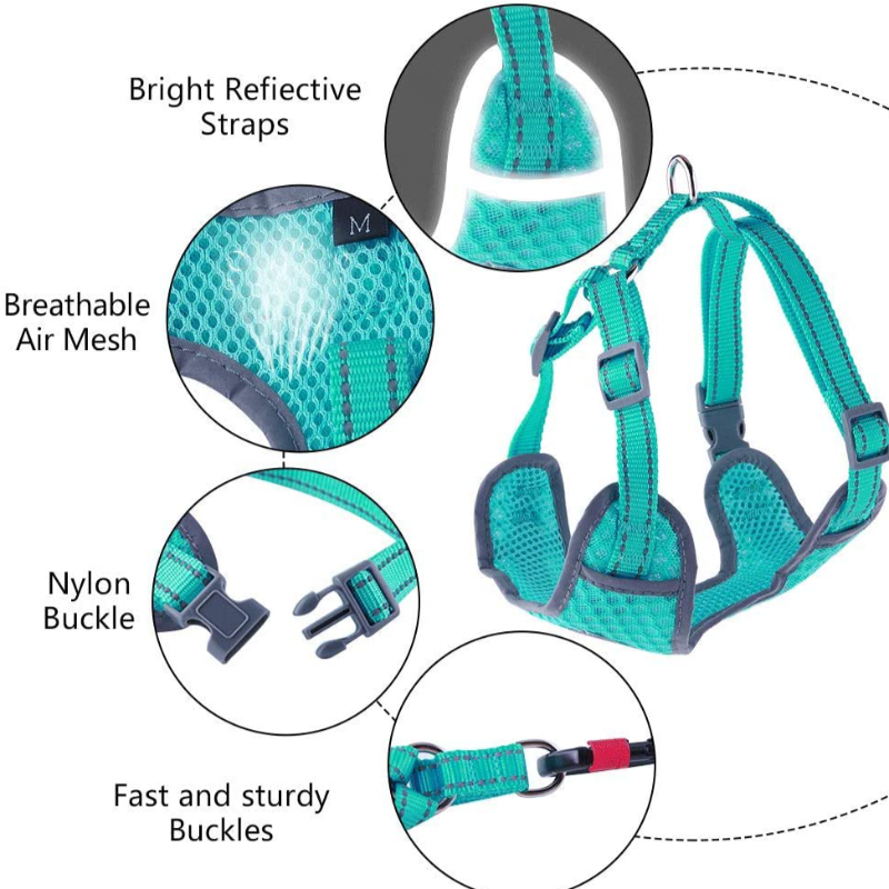 Reflective Breathable Soft Air Mesh No Pull Puppy Harness