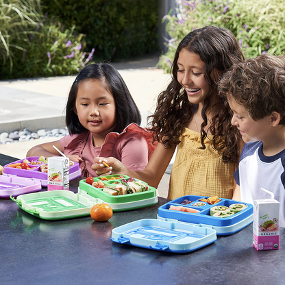 Bentgo Kids Children’s Lunch Box - Leak-Proof, 5-Compartment Bento-Style Kids Lunch Box - Ideal Portion Sizes for Ages 3 to 7 - BPA-Free, Dishwasher Safe, Food-Safe Materials (Green)
