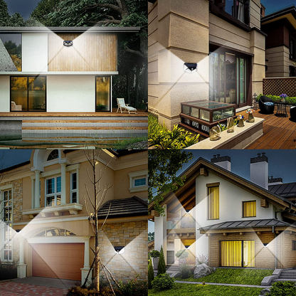 6 Pack Solar Outdoor Lights, 100LED/3 Modes 270° Lighting Angle Motion Sensor Security Lights