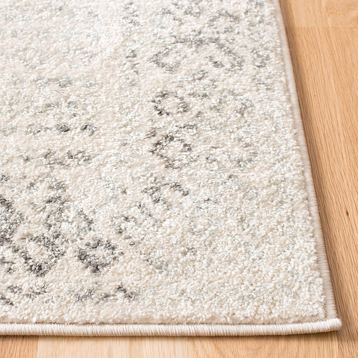 Safavieh Tulum Collection TUL264F Moroccan Boho Distressed Non-Shedding Stain Resistant Living Room Bedroom Area Rug, 3' x 5', Dark Grey / Ivory