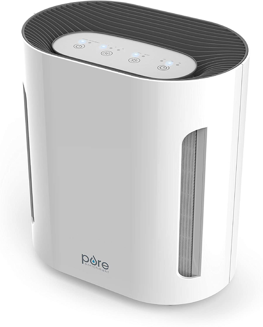 Pure Enrichment PureZone 3-in-1 Air Purifier - True HEPA Filter & UV-C Sanitizer Cleans Air, Helps Alleviate Allergies, Removes Pet Dander, Smoke & More - for Home, Office & Bedroom