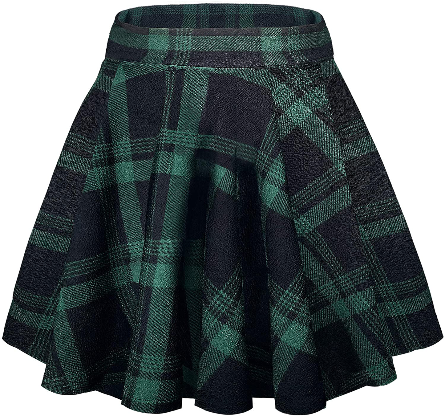 Urban CoCo Women's Basic Versatile Stretchy Flared Casual Mini Skater Skirt