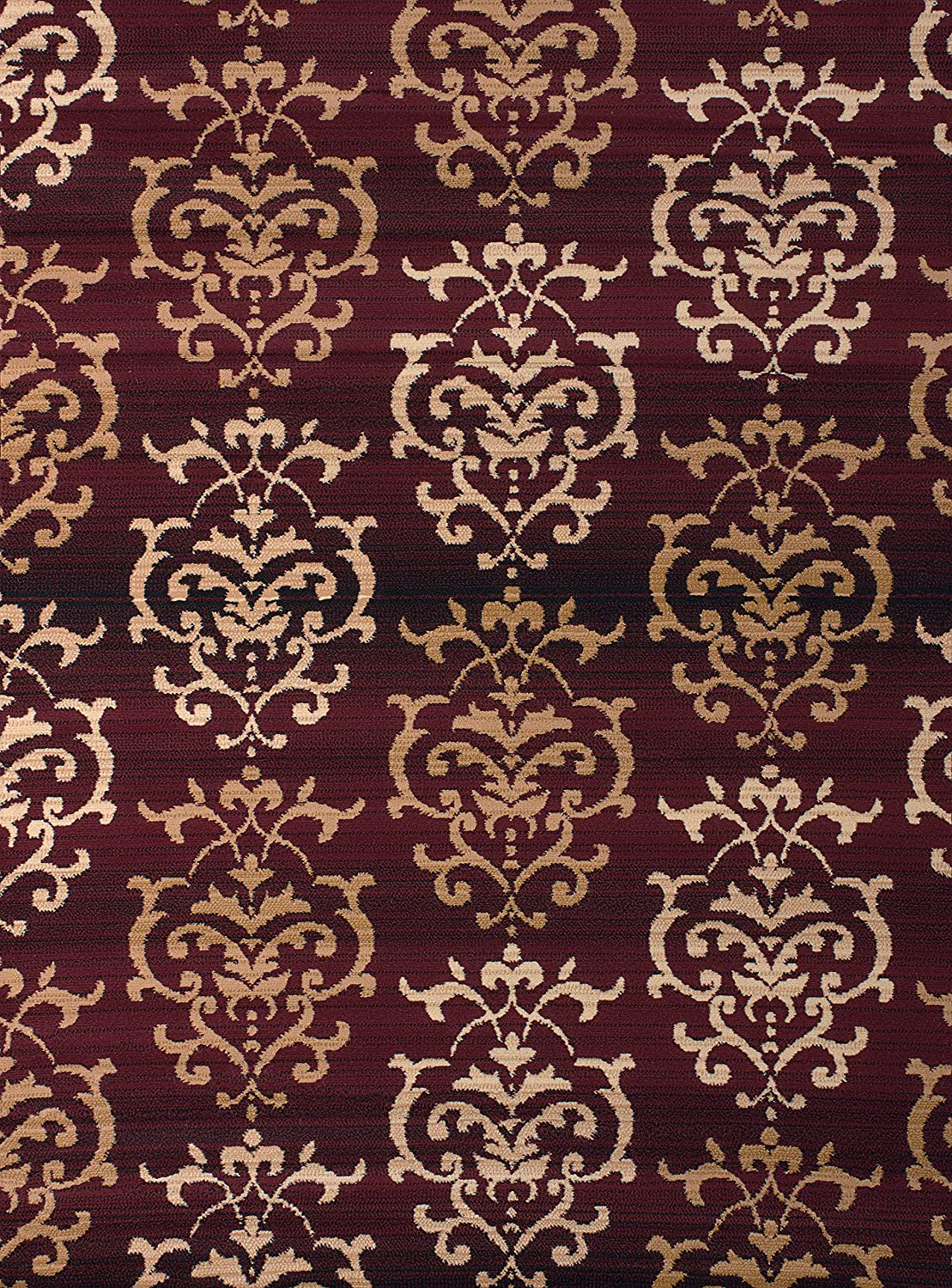United Weavers of America Dallas Countess Rug - 1ft. 11in. x 3ft. 3in., Burgundy Red, Area Rug with Abstract Pattern, Jute Backing