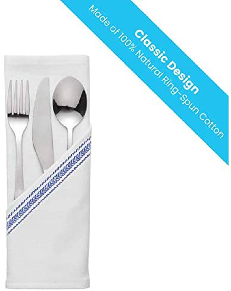 Zeppoli Classic Kitchen Towels 30-Pack - 100% Natural Cotton Dish Towels - Reusable Cleaning Cloths - Super Absorbent Kitchen Linen Sets - Machine Washable Hand Towels - 14” x 25”