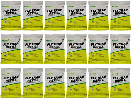 RESCUE! Reusable Fly Trap Refill – Outdoor Use - 18 Pack