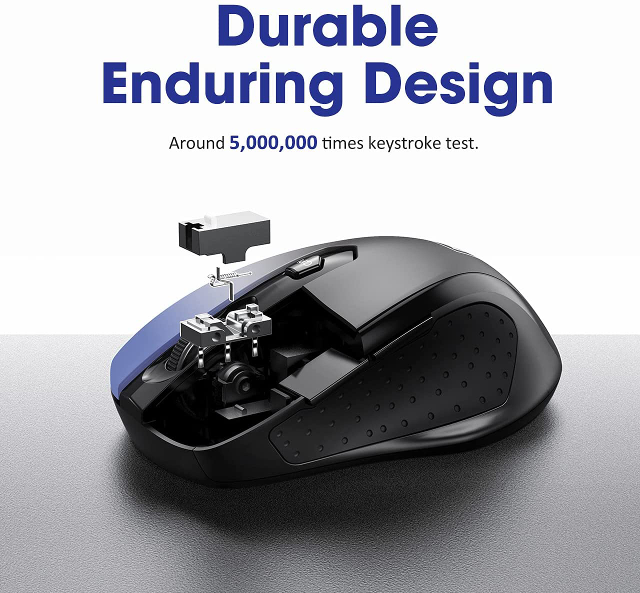 POLEYN Wireless Mouse for Laptop, Ergonomic Computer Mouse 2.4G with 5 Adjustable DPI Levels, 6 Buttons Cordless Mouse Wireless Mice USB Mouse for Laptop PC Notebook Windows Mac