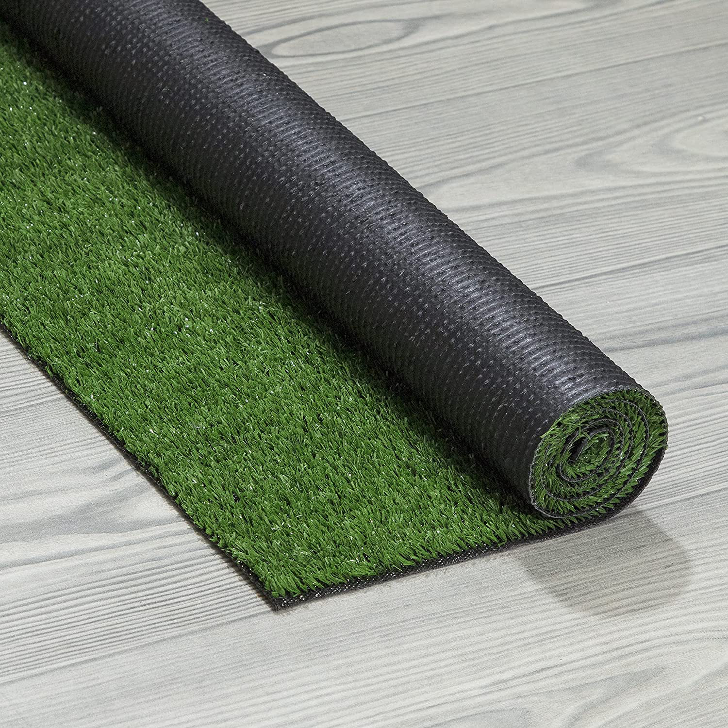 Ottomanson Evergreen Artificial Turf Area Rug, 2'7" X 7', Green