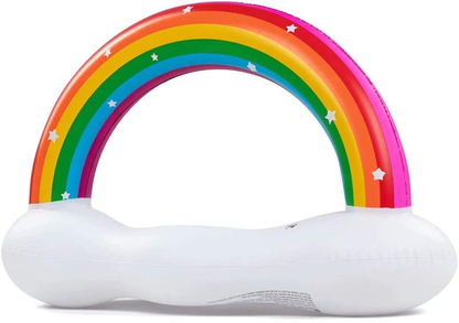 Vickea Inflatable Rainbow Cloud Drink Holder, Pool Float Party Accessories for Water Fun