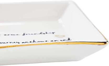 Mother Gifts From Daughter,Daughter Birthday Gift from Mother, Ring Trinket Dish-Mothers and Daughters Never Truly Apart, Maybe in Distance But Never in Heart