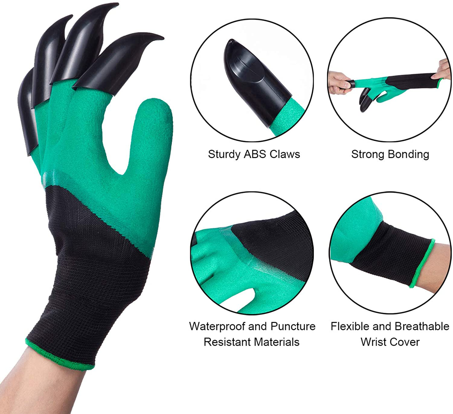 Garden Gloves with Claws for Women and Men outdoor Digging Planting Weeding Seed