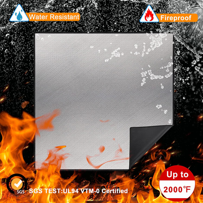 36" Diameter Round Fireproof Mat Fire Pit Mat Grill Mat,DocSafe 3 Layers Fire Pit Pad for Patio, Deck, Grass, Lawn, Heat Shield, Fire Resistant Pad for Outdoor, Fire Pit Accessories,Easy to Clean