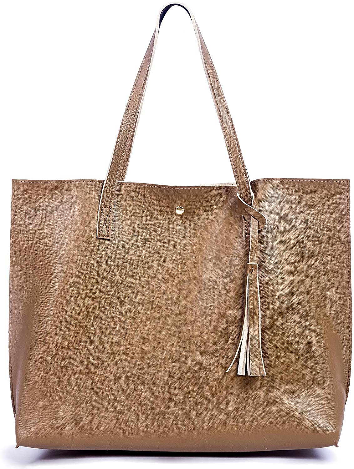 Women's Tote Bags Top Handle Satchel Handbags Faux Leather Tassel Shoulder Purse