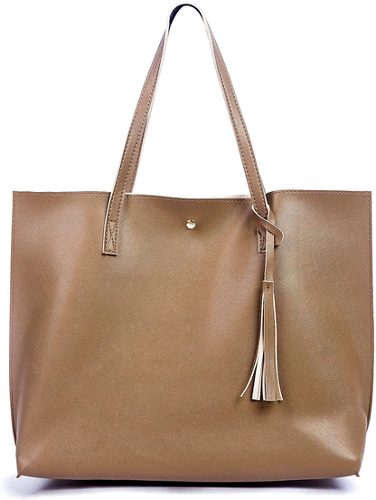 Women's Tote Bags Top Handle Satchel Handbags Faux Leather Tassel Shoulder Purse