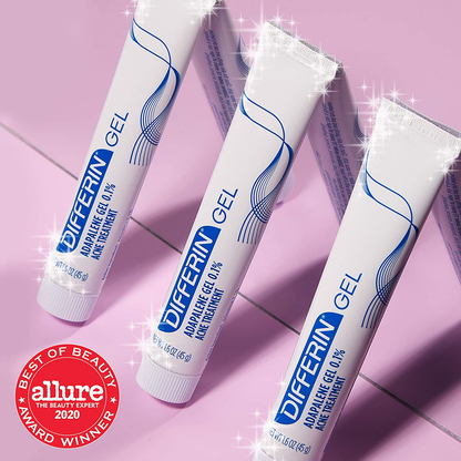 Acne Treatment Differin Gel for Face with Adapalene, Clears and Prevents Acne, Up to 30 Day Supply, 15g Tube