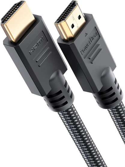 Multi Pack PowerBear 4K HDMI Cables Braided Nylon & Gold Connectors, 4K @ 60Hz, Ultra HD, 2K, 1080P, ARC & CL3 Rated