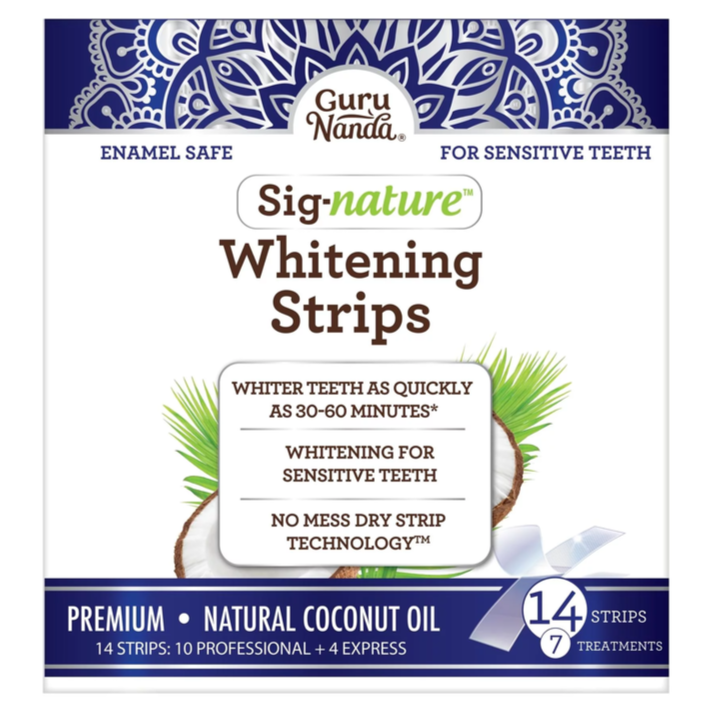 Teeth Whitening Strips with Coconut Oil - 7 Day Treatment