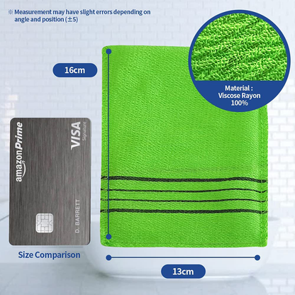8 pcs Asian Exfoliating Bath Washcloth - Yellow & Green FOUBA