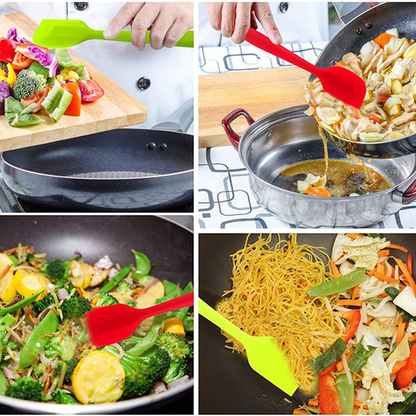Silicone Spatulas, 11 inch Rubber Spatula Heat Resistant Non-Stick Flexible Scrapers Baking Mixing Tool (4 Piece)