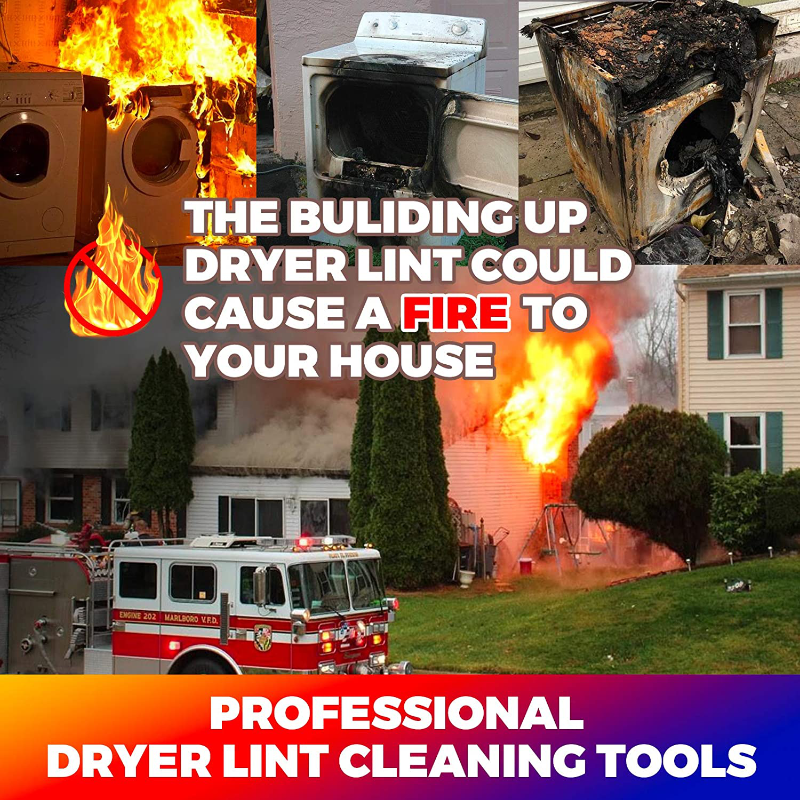 Dryer Vent Vacuum Hose Attachment With Lint Removing Brush 