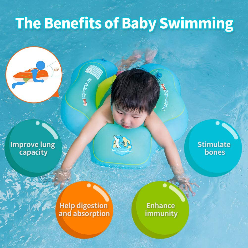 Free Swimming Baby Splash & Play Inflatable Baby Pool Float Swan Toys Swim Trainer for Girls (Pink, Large)