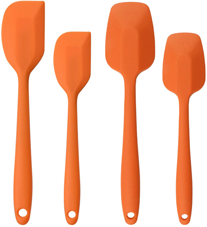 Silicone Spatulas, 11 inch Rubber Spatula Heat Resistant Non-Stick Flexible Scrapers Baking Mixing Tool (4 Piece)
