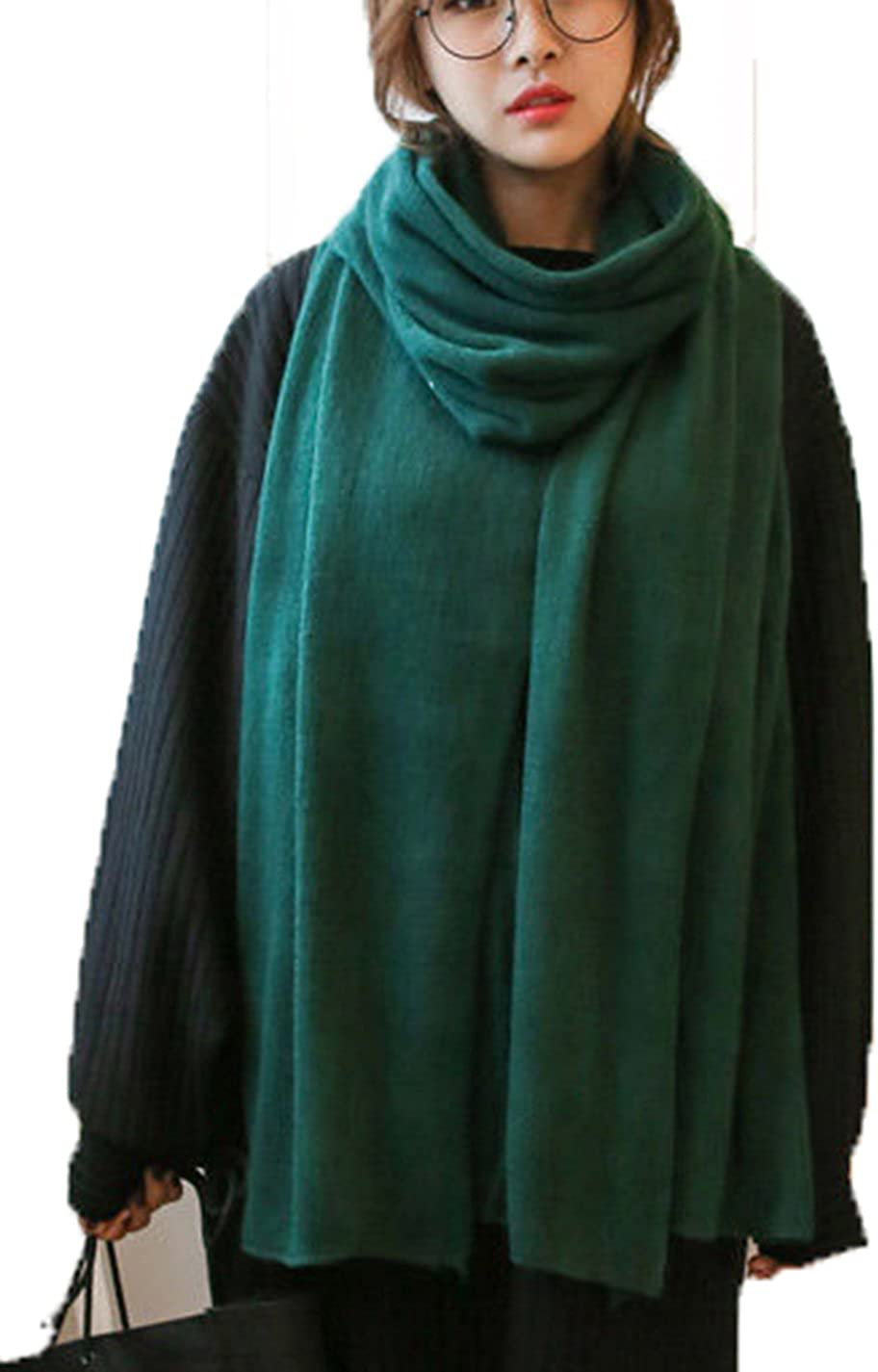 Wander Agio Womens Warm Winter Infinity Scarves Set Blanket Scarf Pure Color