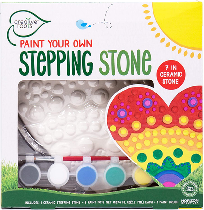 Creative Roots 92849 Paint Your Own Turtle Stepping Stone by Horizon Group Usa, 6 Paint Pots and Brush included, Assorted