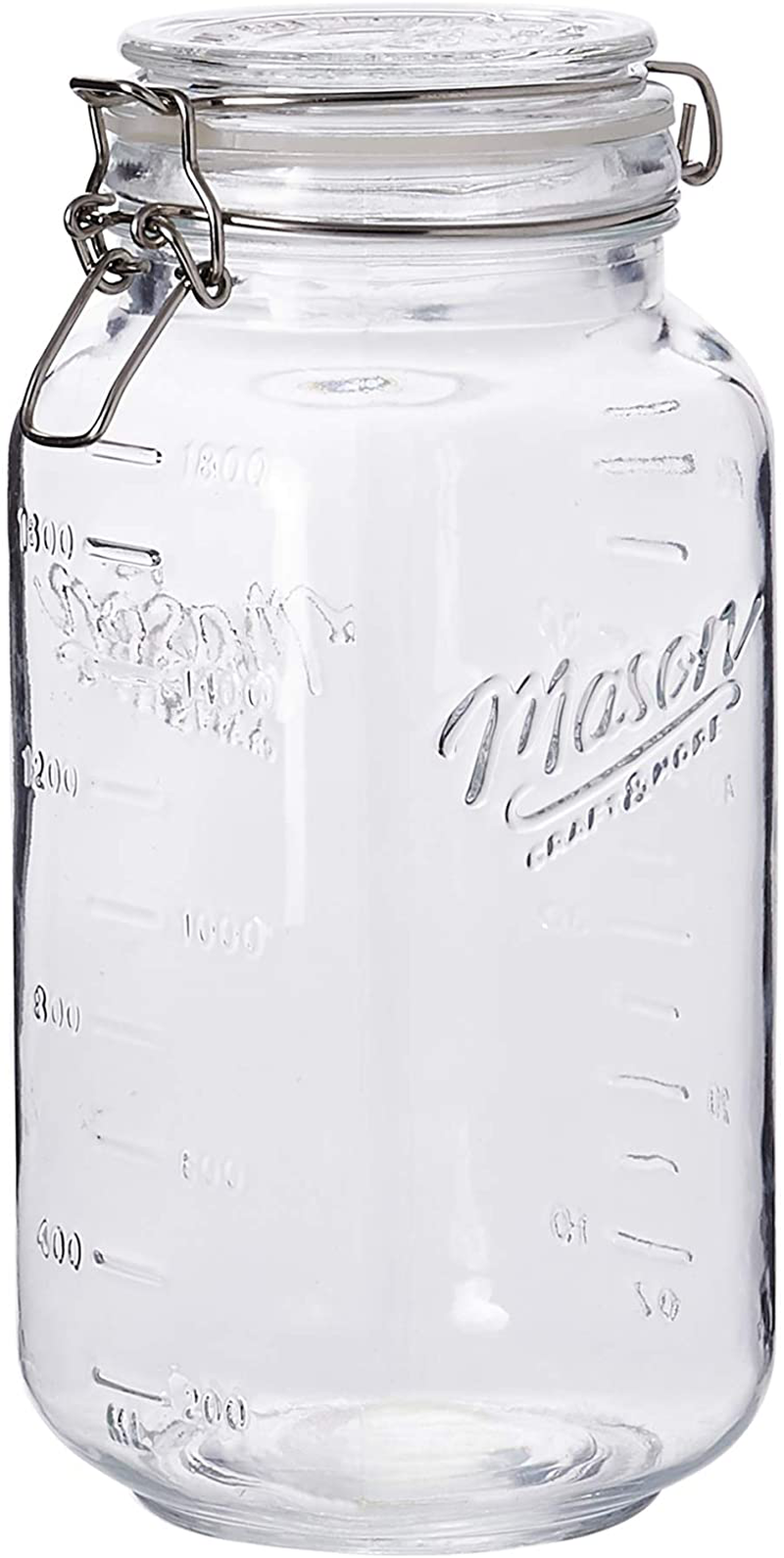 Mason Craft & More Glass Clamp Jars, 12OZ Mini 4 Pack, Clear