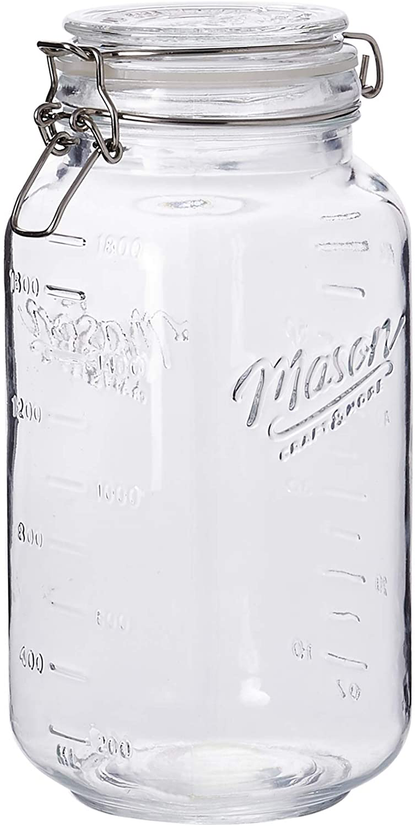 Mason Craft & More Glass Clamp Jars, 12OZ Mini 4 Pack, Clear
