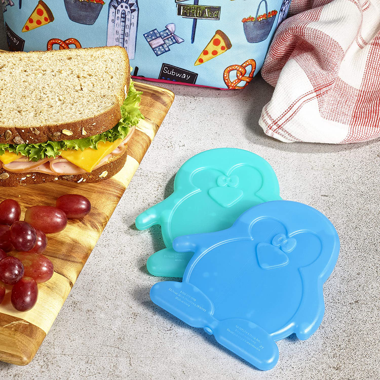 Fit + Fresh Cool Coolers Slim Ice Packs Long Lasting Ice Packs for Lunch Bags, Picnic Baskets, Coolers, and More