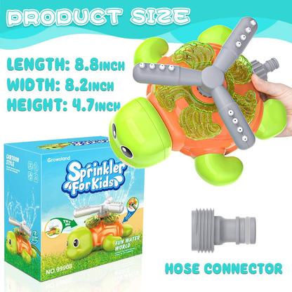 Growlsand Water Sprinkler for Kids - Spray Sprinkler Toys for Toddler Boys Girls Summer Outdoor Spinning Water Sprinkler Toy Age 3 4 5 6 7 8 9 + Year Old Great for Backyard Pool Lawn Beach Play