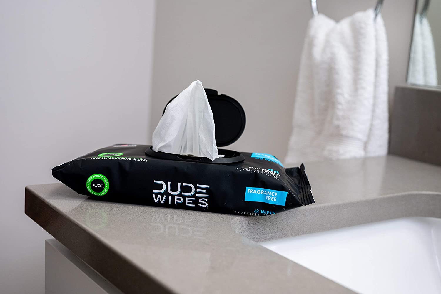 DUDE Wipes Flushable Wipes Dispenser, 48 Count (Pack of 1)