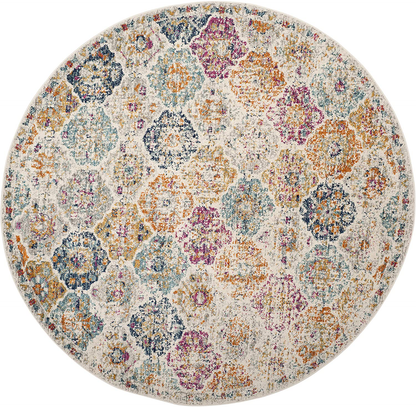 Safavieh Madison Collection MAD611N Boho Chic Floral Medallion Trellis Distressed Non-Shedding Stain Resistant Living Room Bedroom Runner, 2'3" x 12' , Navy / Teal