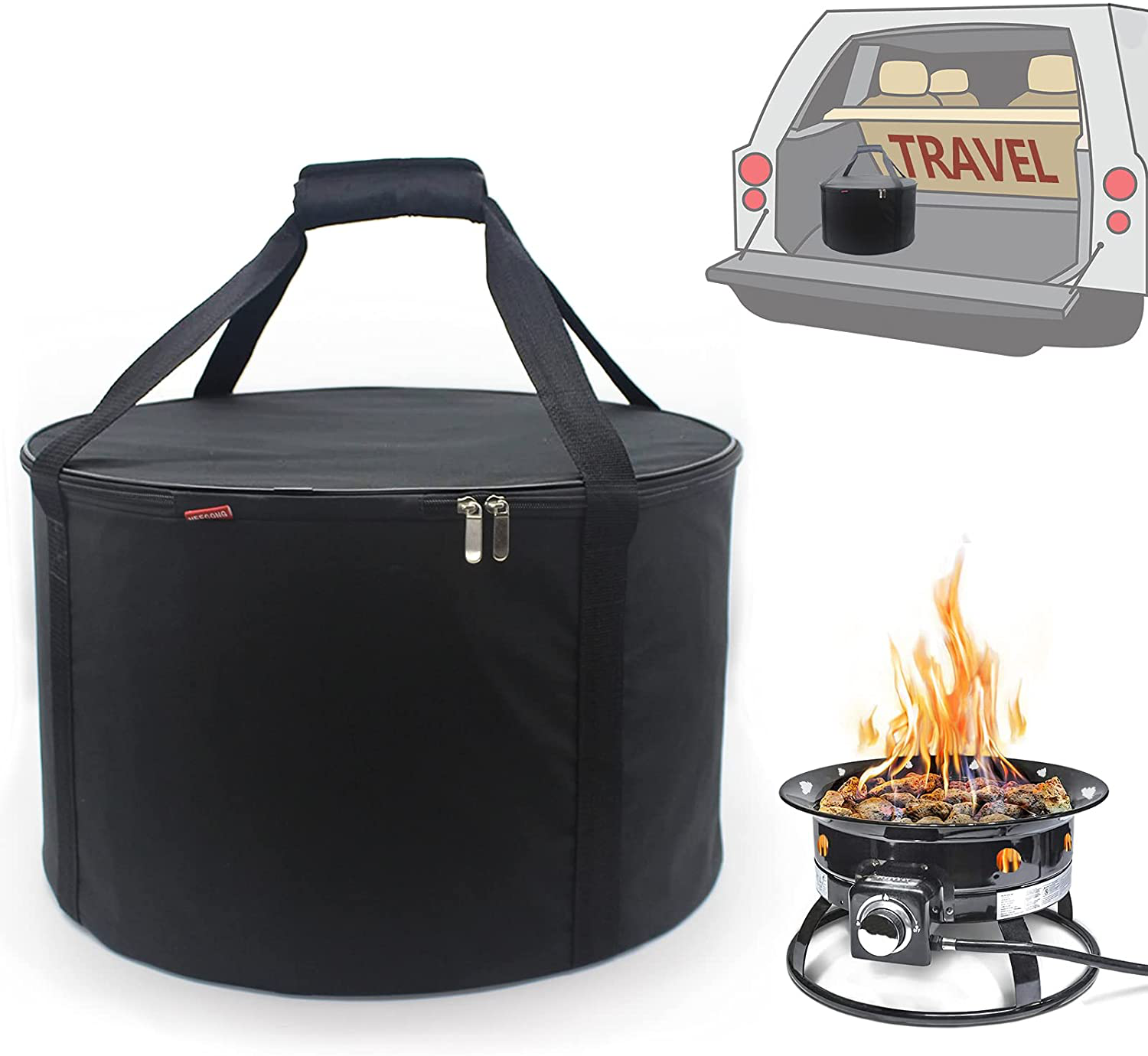 NEECONG Fire Pit Bag Compatible with Outland Firebowl Model 893 870 823, Diameter 19-Inch Carrying Case for Propane Gas Fire Pit(Bag Only)
