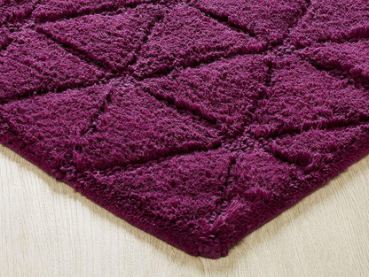 Luxury Diamond Chenille Bath Rug, Non-Slip, Absorbent Plush Bath Mat for Tub, Shower and Bathroom