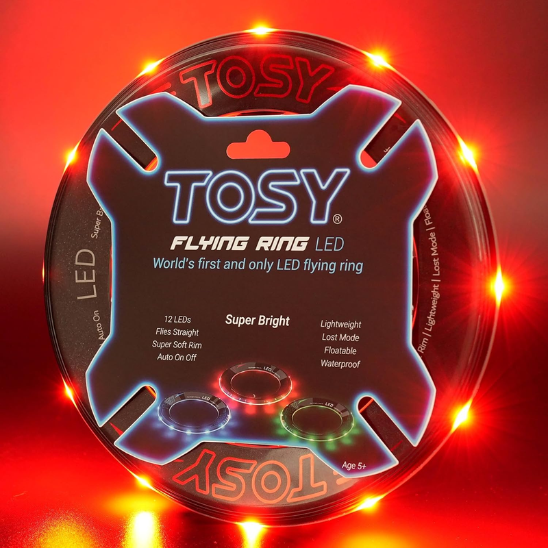 Flying Ring - RGB Multi Colors, Waterproof, Soft & Lightweight Frisbee Toy