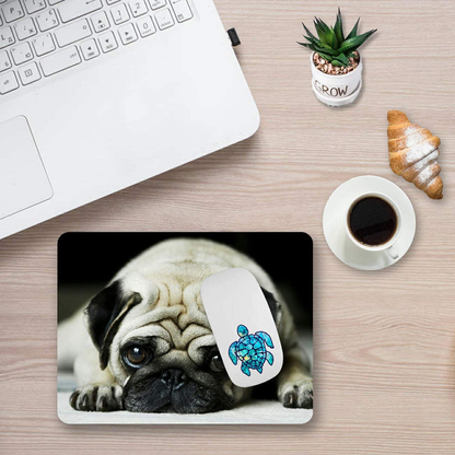 Gaming Mouse Pad Mat Cute Dog Mousepads with Cute Stickers Non-Slip Rubber Base Square Mouse Pads for Laptop Compute Working Home Office Accessories