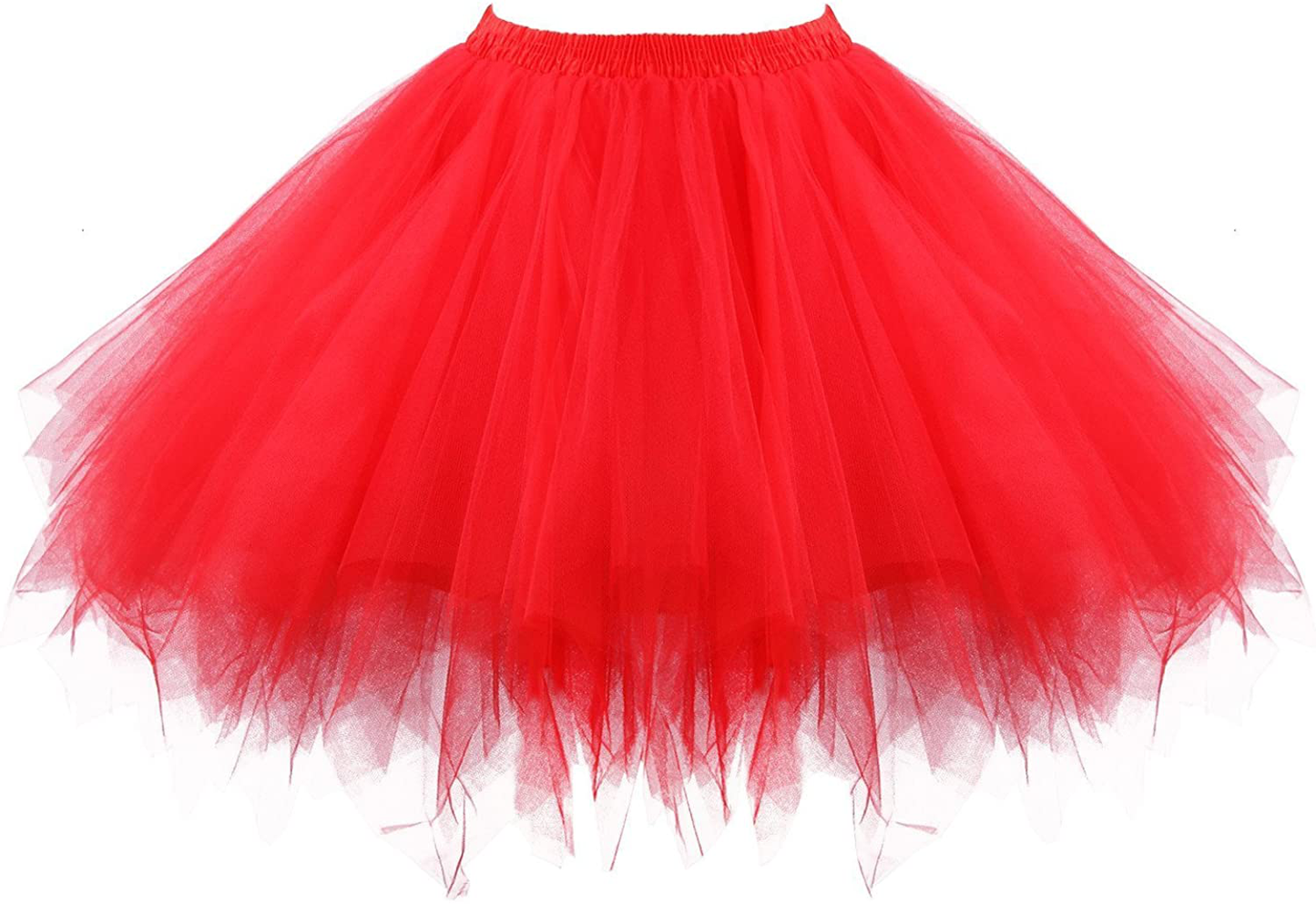 Honeystore Women's Short Vintage Ballet Bubble Puffy Tutu Petticoat Skirt