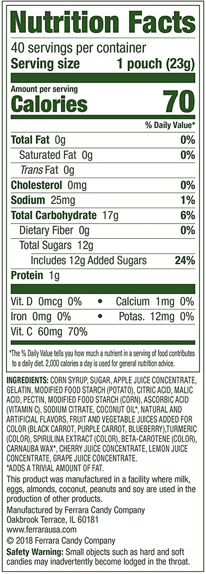 Fruit Snacks Juicy Bursts, Mixed Fruit