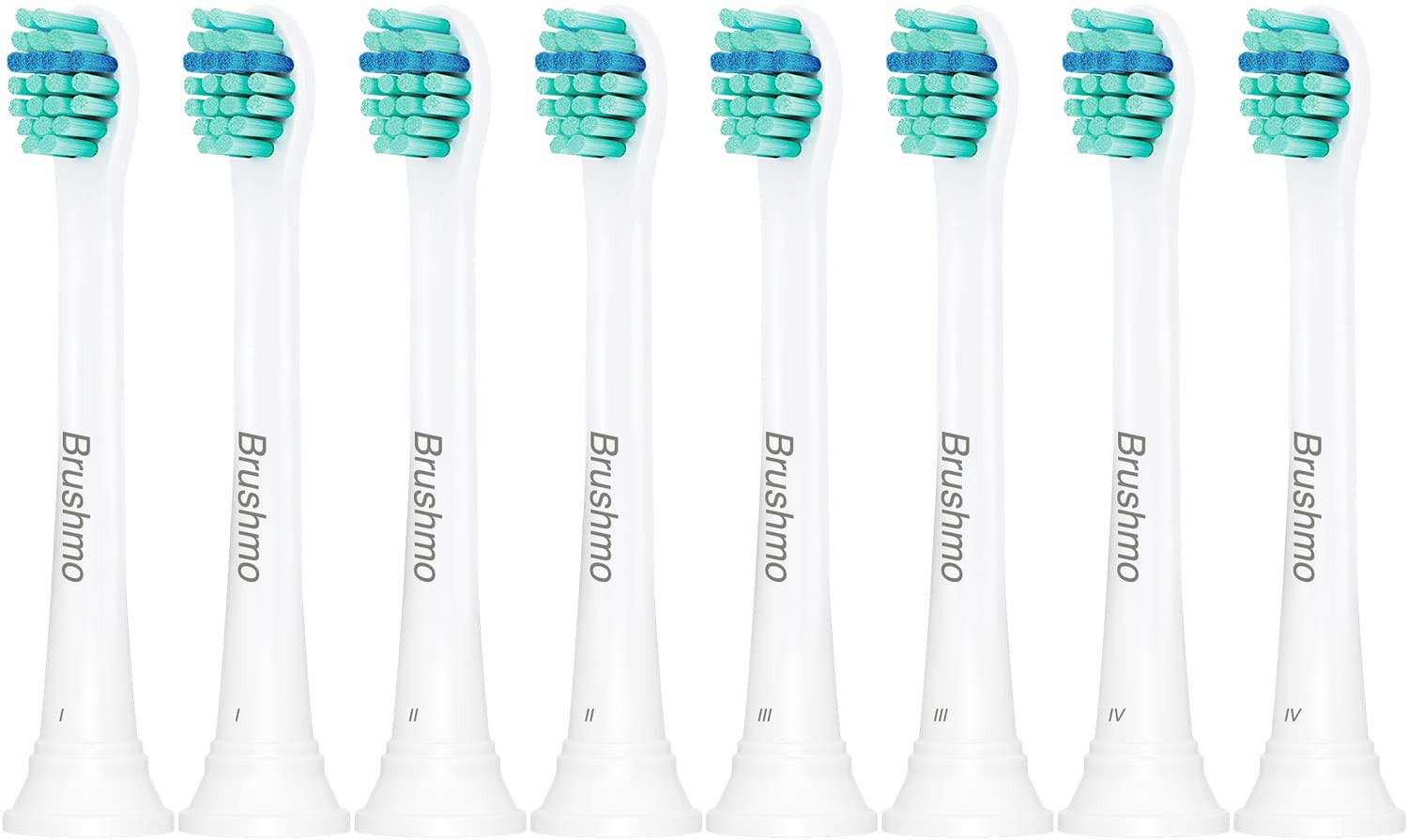 Brushmo Compact Replacement Toothbrush Heads Compatible for HX6023 to Use with Philips Sonicare Electric Toothbrush, 8 Pack