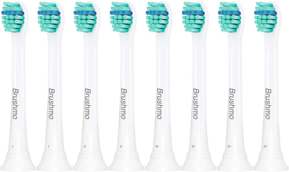 Brushmo Compact Replacement Toothbrush Heads Compatible for HX6023 to Use with Philips Sonicare Electric Toothbrush, 8 Pack