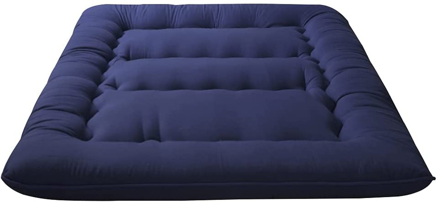 Japanese Floor Mattress Futon Mattress, Thicken Tatami Mat Sleeping Pad Foldable Roll Up Mattress Boys Girls Dormitory Mattress Pad Kids Floor Lounger Bed Couches and Sofas, Coffee, Twin Size