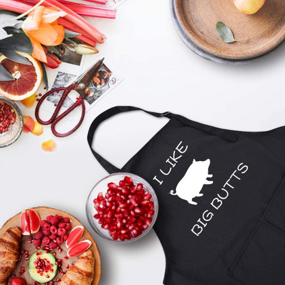 Funny Black Chef Aprons - Adjustable with Pockets