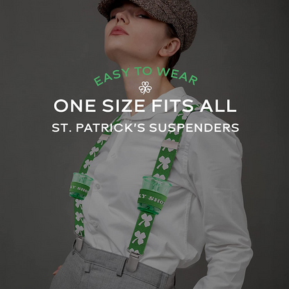 St Patricks Day Suspenders - Men's Suspenders with Clips - Many Colors to Choose From